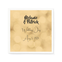 Bröllop-blöjor - redigerbar text på guld