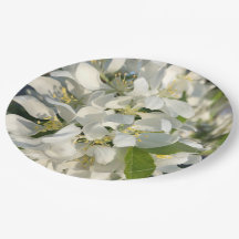 Bröllop Blommar 9 tum Pappra Tallrikar