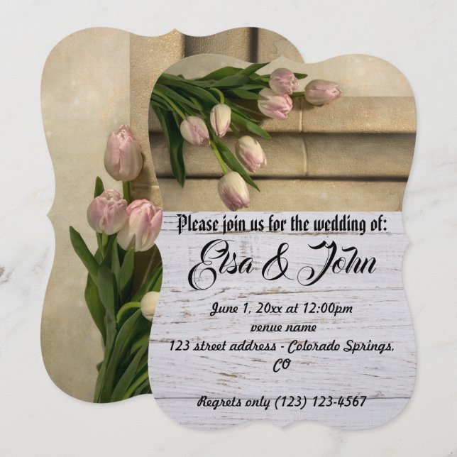 Bröllop Blommar Romantic Destiny's Destiny Inbjudningar (Fram/baksida)