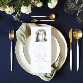 Bröllop Blommigt Arch Meny