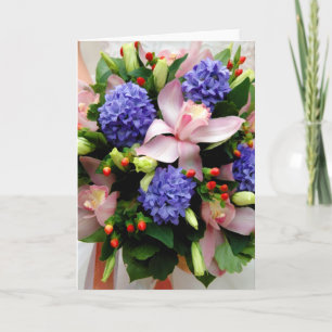 Bröllop Blommigt Bouquet Note-kort Kort