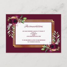 Bröllop blommigt burgundy boho