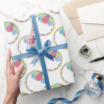 Bröllop Blommigt för födelsedagskaka Pastel Icing  Presentpapper<br><div class="desc">Pappra insvepningsfunktioner en originalmarkering av en rund, frostad kaka som är täckt med ro av pastellisering och färgad. Perfekt för födelsedagar, bröllop, årsdagar och förlovningar. Matchande menyfliksområde tillgängligt! Denna design finns också tillgänglig för andra produkter. Ser du inte vad du är tittar för? Behöver du hjälp med anpassning? Kontakta Rebecca...</div>