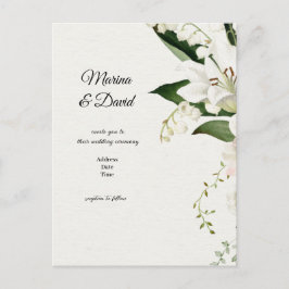 bröllop blommigt Lily Classics Vykort