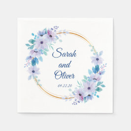 Bröllop Blommigt Pappersservett