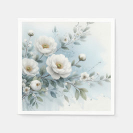 bröllop blommigt pappersservett