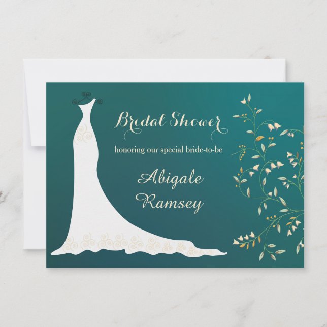 Bröllop, blommor på Möhippan Inbjudningar (Framsida)