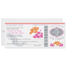 Bröllop Boardingpass till Los Cabos Mexiko