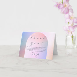 Bröllop Boho Arch Rosa Lilac Ombre Tack Kort