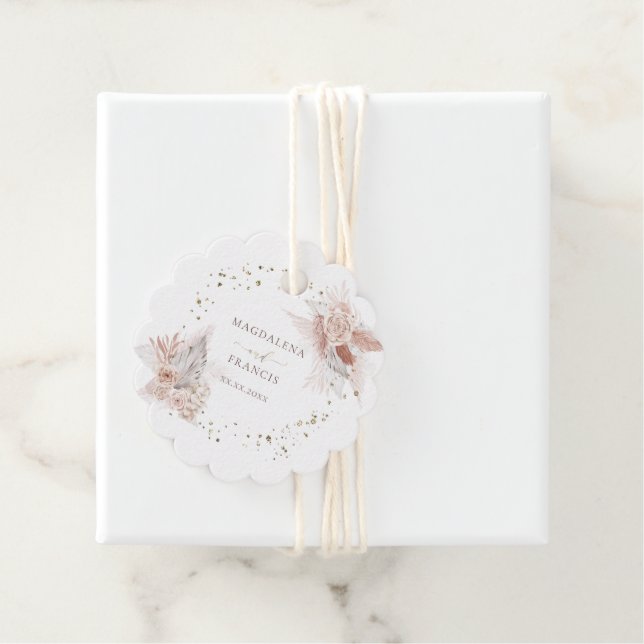 bröllop boho gåvor etiketter (På plats)