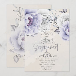 Bröllop | Boho Rustik Syrlilja och Alabaster Peony Inbjudningar