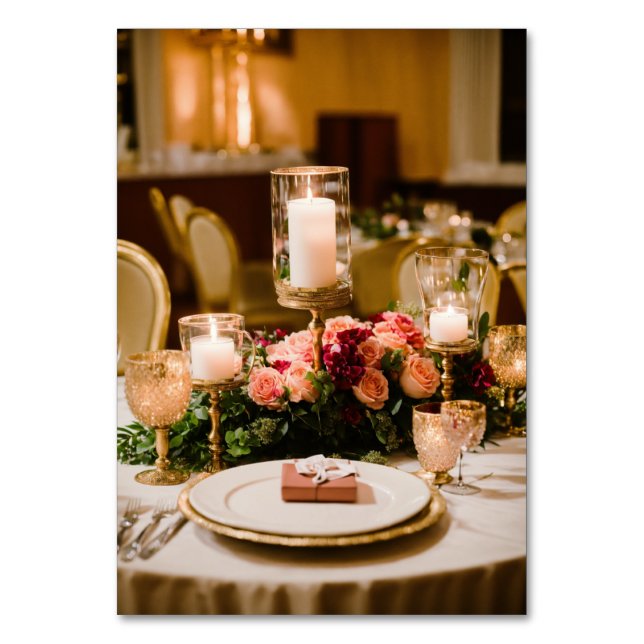 bröllop bord-kort bordsnummer (Framsidan)