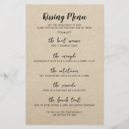 Bröllop Bord-Roligten Game Calligraphy Rustic Pap