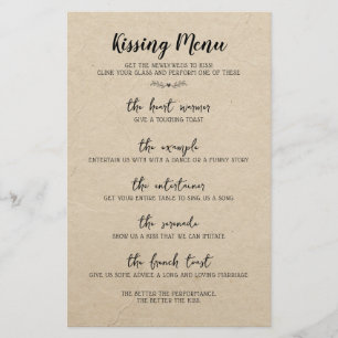 Bröllop Bord-Roligten Game Calligraphy Rustic Pap