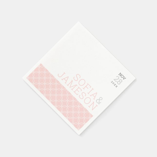 BRÖLLOP BORD,  rosa grått av modern  typ Pappersservett (Hörn)