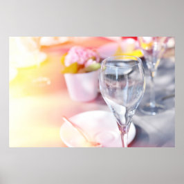 Bröllop bord under sol poster