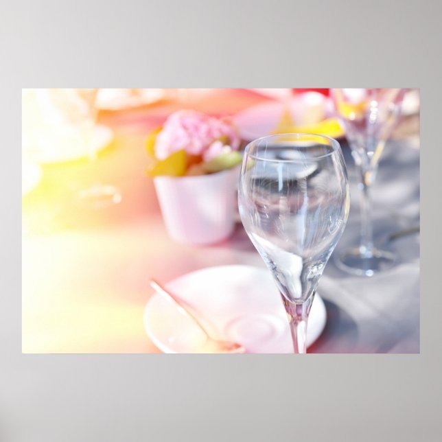 Bröllop bord under sol poster (Framsidan)