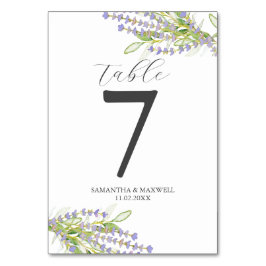 Bröllop Bordsnummer Botanical Lavender
