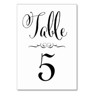 Bröllop Bordsnummer Cards Typography-Personlig