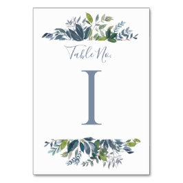 Bröllop Bordsnummer | Dusty Blue Greenery 1