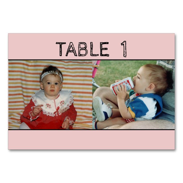 Bröllop Bordsnummer efter ålder (Framsidan)