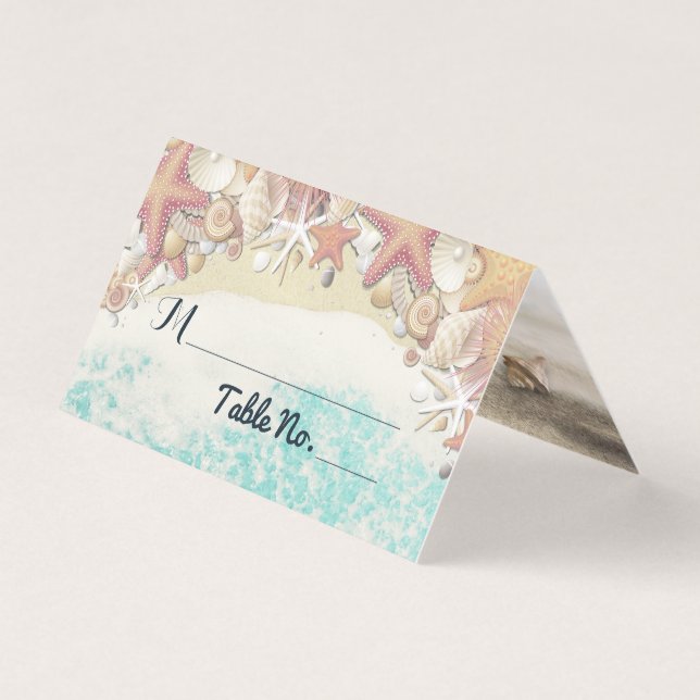 Bröllop Bordsnummer Escort sommarstrupfisk Kort (Framsida)