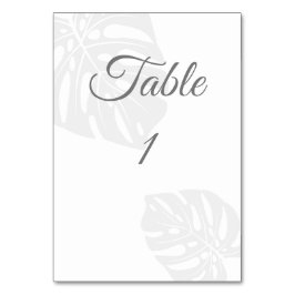 Bröllop Bordsnummer-kort, Handflatan Löv Bordsnummer