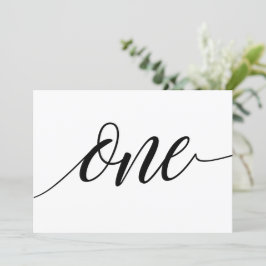 Bröllop Bordsnummer - Luxe Typography - Black 1