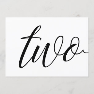 Bröllop Bordsnummer - Luxe Typography - Black 2