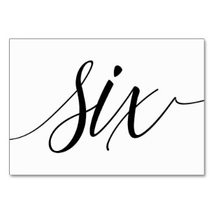 Bröllop Bordsnummer - Luxe Typography (Black) 6