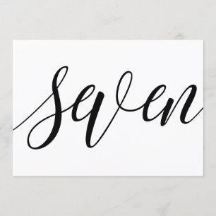 Bröllop Bordsnummer - Luxe Typography - Black 7