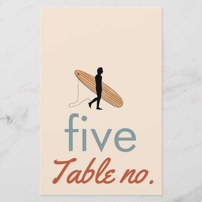 bröllop bordsnummer med havsdjur i ram (Framsida)