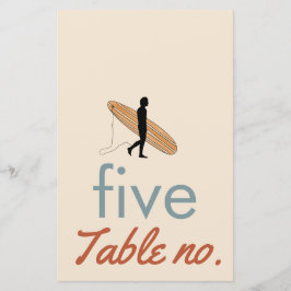 bröllop bordsnummer med havsdjur i ram