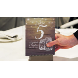 Bröllop Bordsnummer + Menu Mason Burk String Light