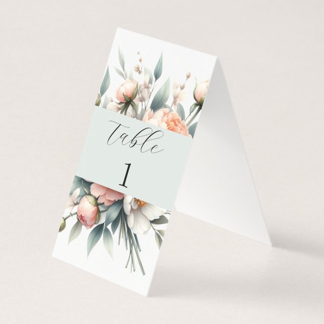 Bröllop Bordsnummer-tecken Kort (Baksida)