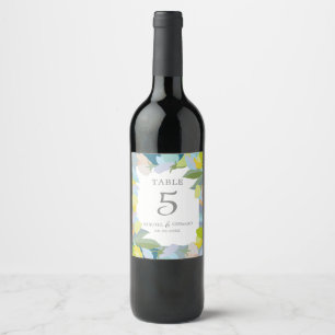 Bröllop Bordsnummer Vin-etikett Vinflaska Etikett