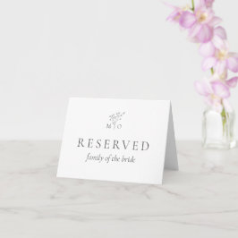 Bröllop bouquet, enkelt elegant reserverat kort