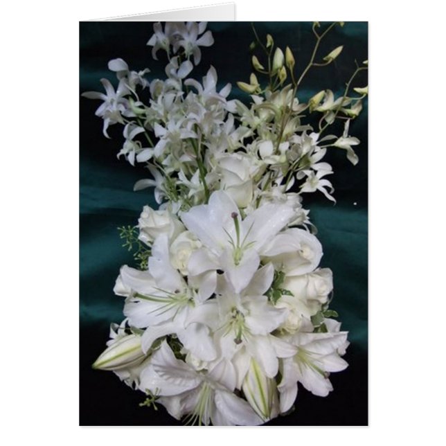 Bröllop Bouquet Hälsningskort (Framsidan)