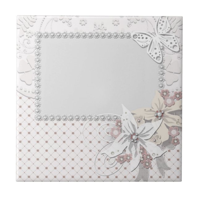 Bröllop bouquet kakelplatta (Framsidan)