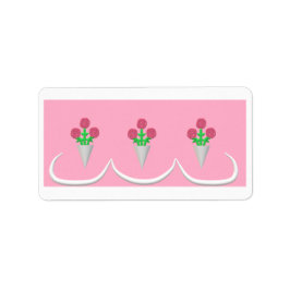 Bröllop Bouquet Returadress Adressetikett