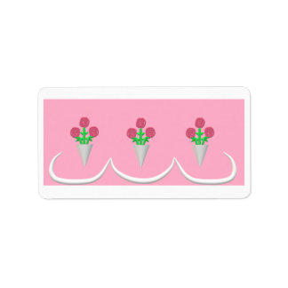 Bröllop Bouquet Returadress Adressetikett