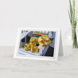 Bröllop Bouquets på Adirondack-stolens hälsningsko Kort