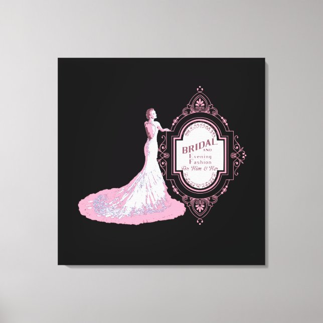 BRÖLLOP BOUTIQUE - Wrapped Canvas (Framsida)