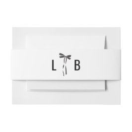 Bröllop Bow Belly Band Band För Inbjudningskort