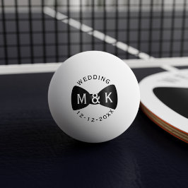 Bröllop Bow Tie Monogrammed Ping Pong Boll