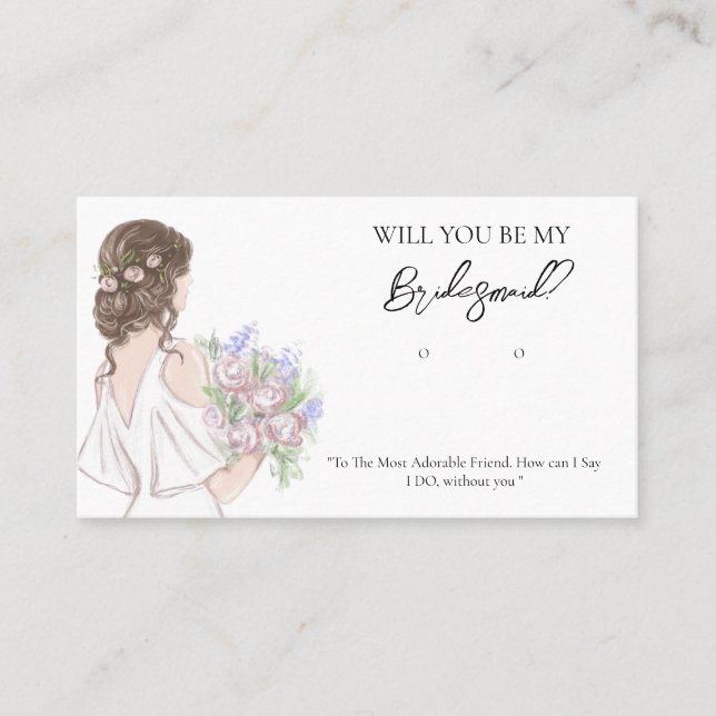 Bröllop Bride Bridesmaid Earring Visning Card Placeringskort (Framsida)