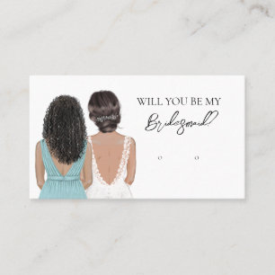 Bröllop Bride Bridesmaid Earring Visning Card Visitkort