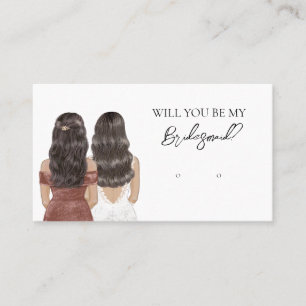 Bröllop Bride Bridesmaid Earring Visning Card Visitkort