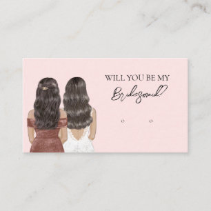 Bröllop Bride Bridesmaid Earring Visning Card Visitkort