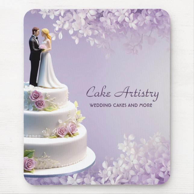 Bröllop Bride & Groom Cake Bakery Business Musmatta (Framsidan)